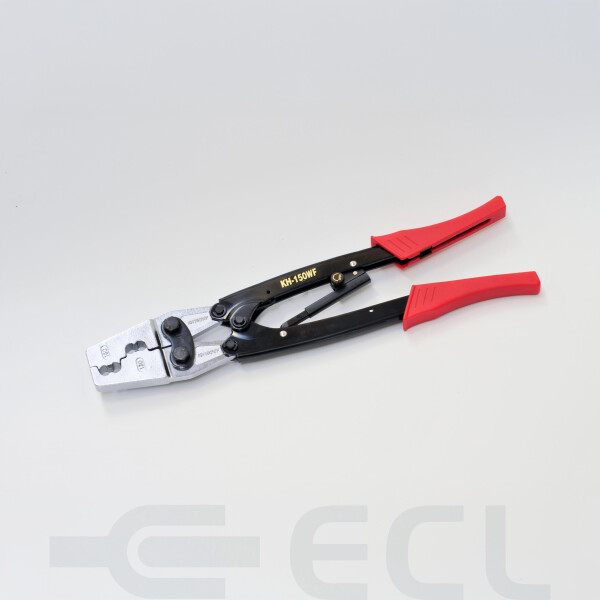 Hand crimp tool for bootlace ferrules 120 to 150mm