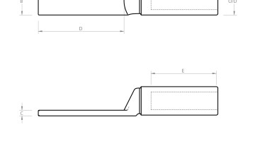 Bimetal Long Palm Lugs dimensions