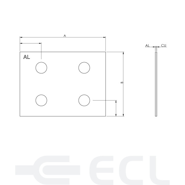 Bimetal Plate dimensions