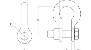 Bow Shackles dimensions