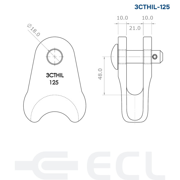 Clevis Thimbles 3CTHIL 125 dimensions v2
