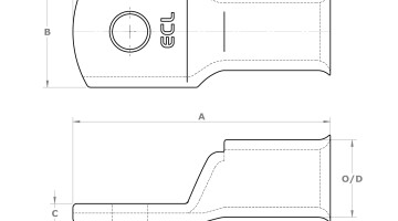 Copper Bellmouth Lugs dimensions