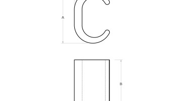 Copper C Connectors dimensions