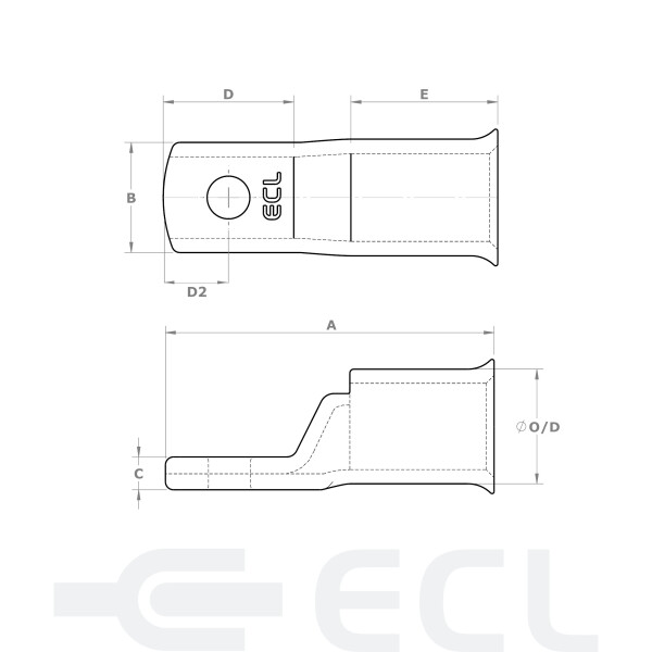 Copper Circuit Breaker Lugs dimensions v3