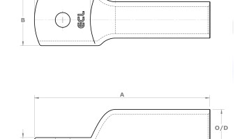 Copper Long Barrel Sealed Lugs dimensions