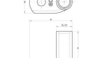 Copper Right Angle Lugs dimensions