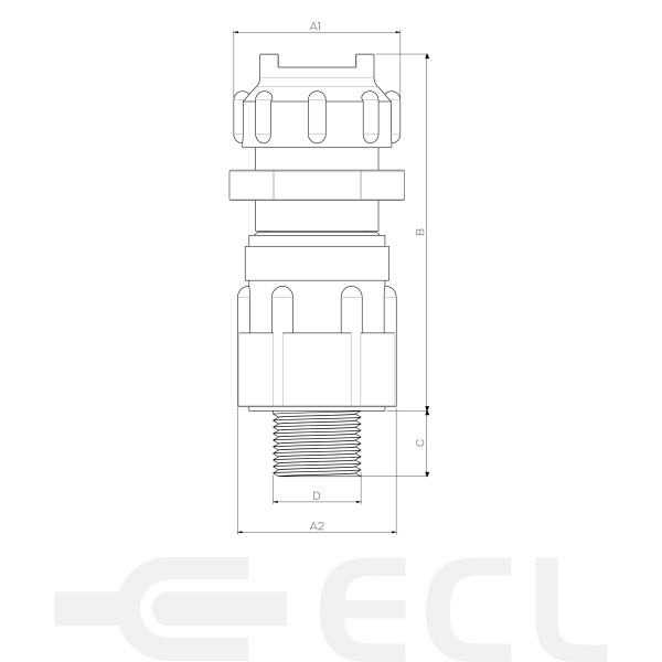 Enviroglands Ex e For SWA and Braided Cable dimensions