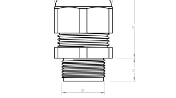 Nylon Ex e Gas Dust Rated Cable Gland dimensions