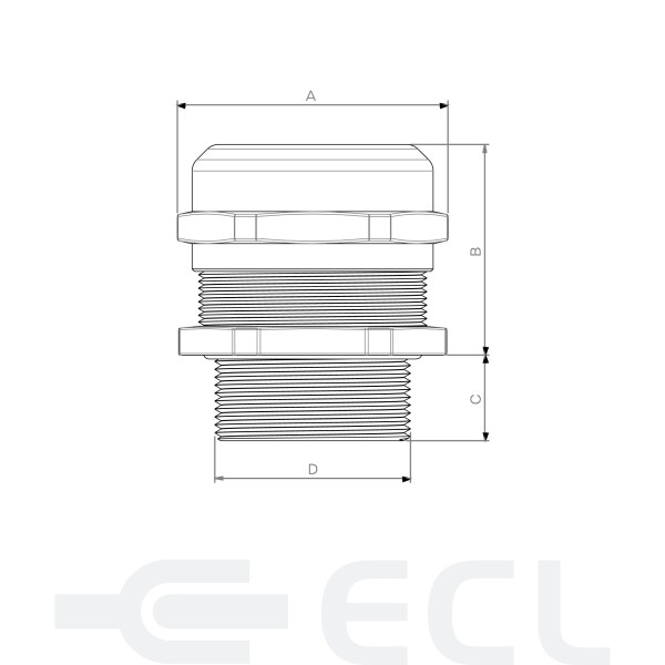 Stainless Steel Cable Glands Unarmoured dimensions